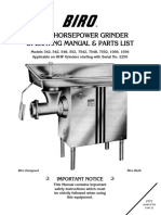 Heavy Horsepower Grinder Operating Manual & Parts List