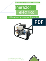 Generador Eléctrico Utilización y Mantenimiento