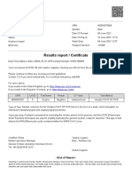PCR Test Certificate Sample