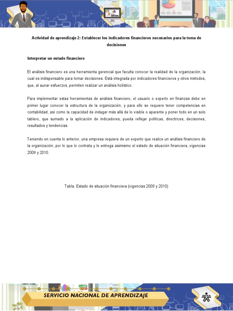 Evidencia - Taller - Interpretar - Un - Estado - Financiero - PDF Sena ...
