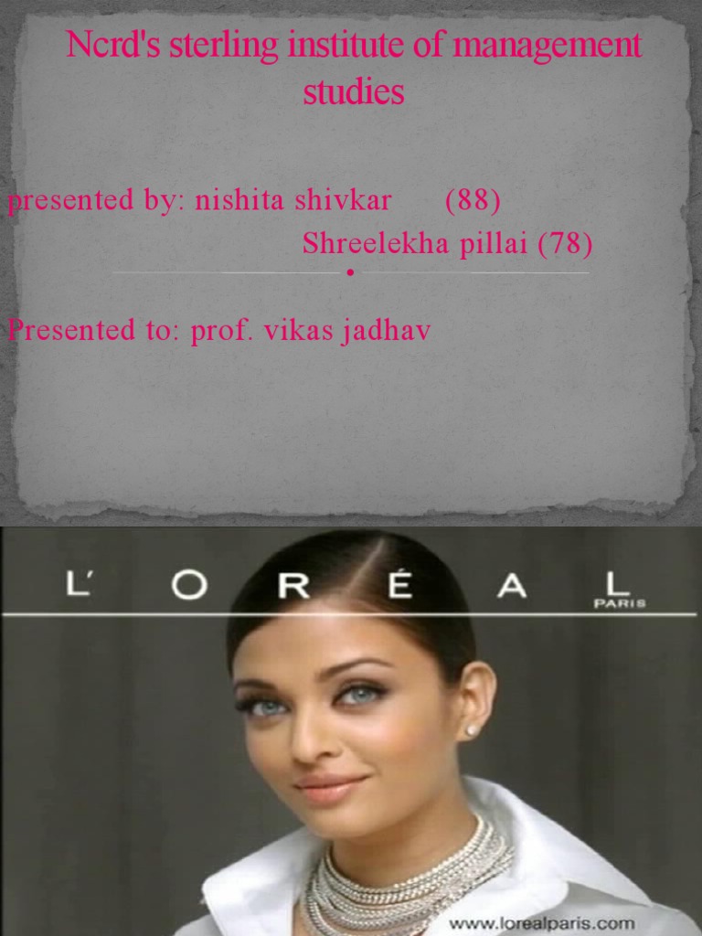Loreal Ppt Final Pdf Cosmetics