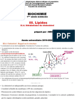 C. Biochimie III. Lipides (III.4. Métabolisme du cholestérol)