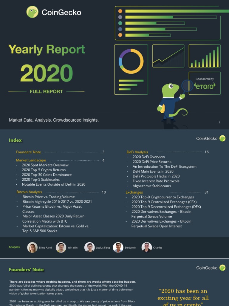 CoinGecko 2020 Crypto Report | PDF | Cryptocurrency | Bitcoin