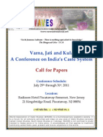 WAVES - Conference On Varna, Jati and Kula - 2011 - Call For Papers.