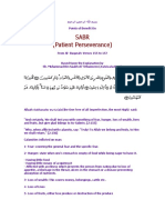 Notes On Sabr (Patient Perseverence)