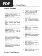 Excel Formulas Cheat Sheet: Database Functions