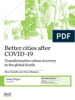 Better Cities After COVID-19: Transformative Urban Recovery in The Global South