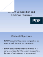 Percent Composition and Empirical Formulas