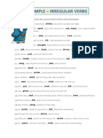 Irregular Verbs Past Simple Forms