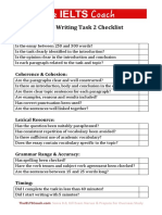 IELTS Writing Task 2 Checklist