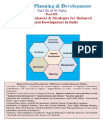 Regional Planning & Development: Regional Imbalances & Strategies For Balanced Regional Development in India