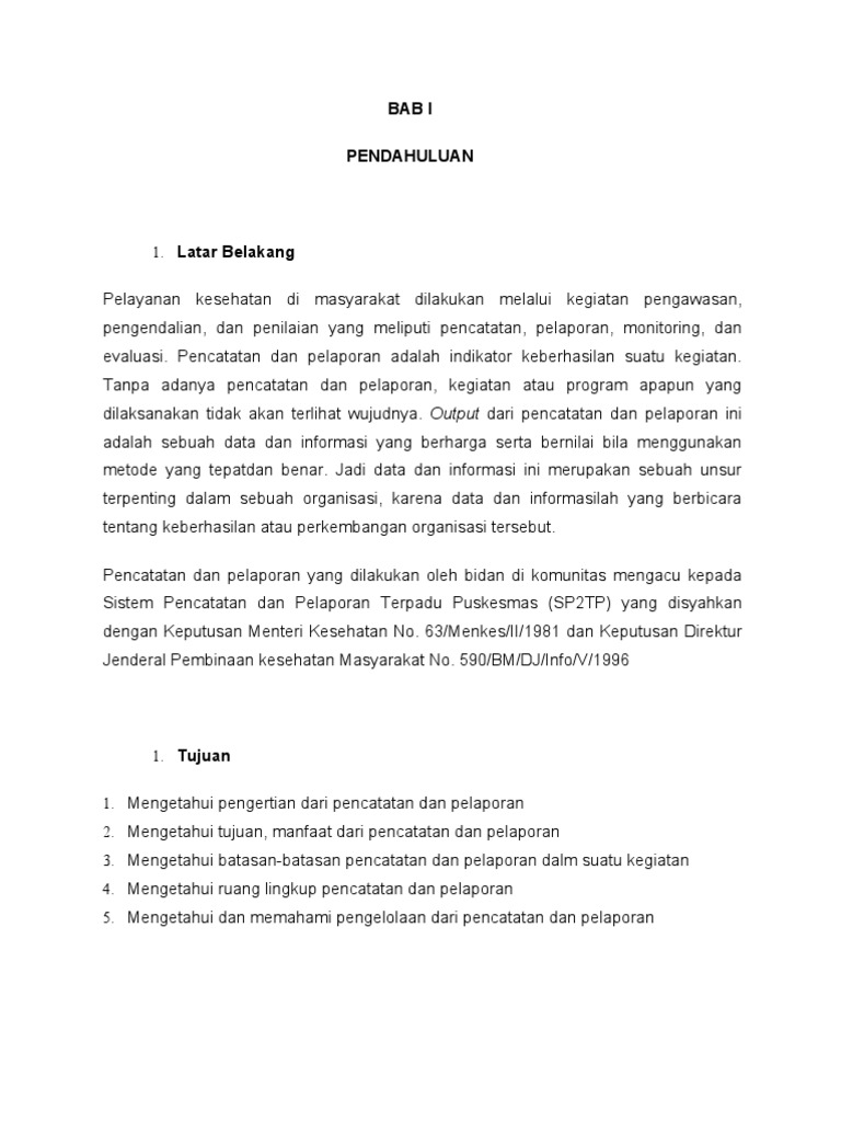 Contoh Sp2tp