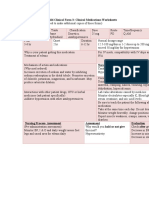 NURS 1566 Clinical Form 3: Clinical Medications Worksheets