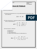 HOJA de TRABAJO - Funciones y Graficas