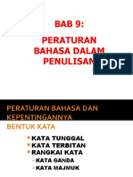 Bab 9 peraturan bahasa dalam penulisan