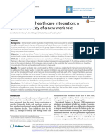 Doing Mental Health Care Integration: A Qualitative Study of A New Work Role