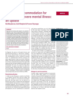 Supported Accommodation For People With Severe Mental Illness: An Update