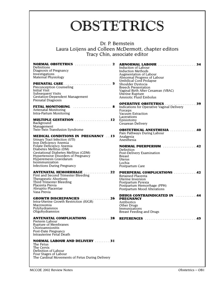 Obstetrics | PDF | Pregnancy | Childbirth