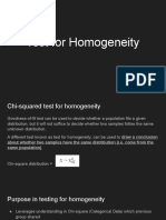 Test For Homogeneity