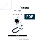 Bistos BT 220 Owners Manual