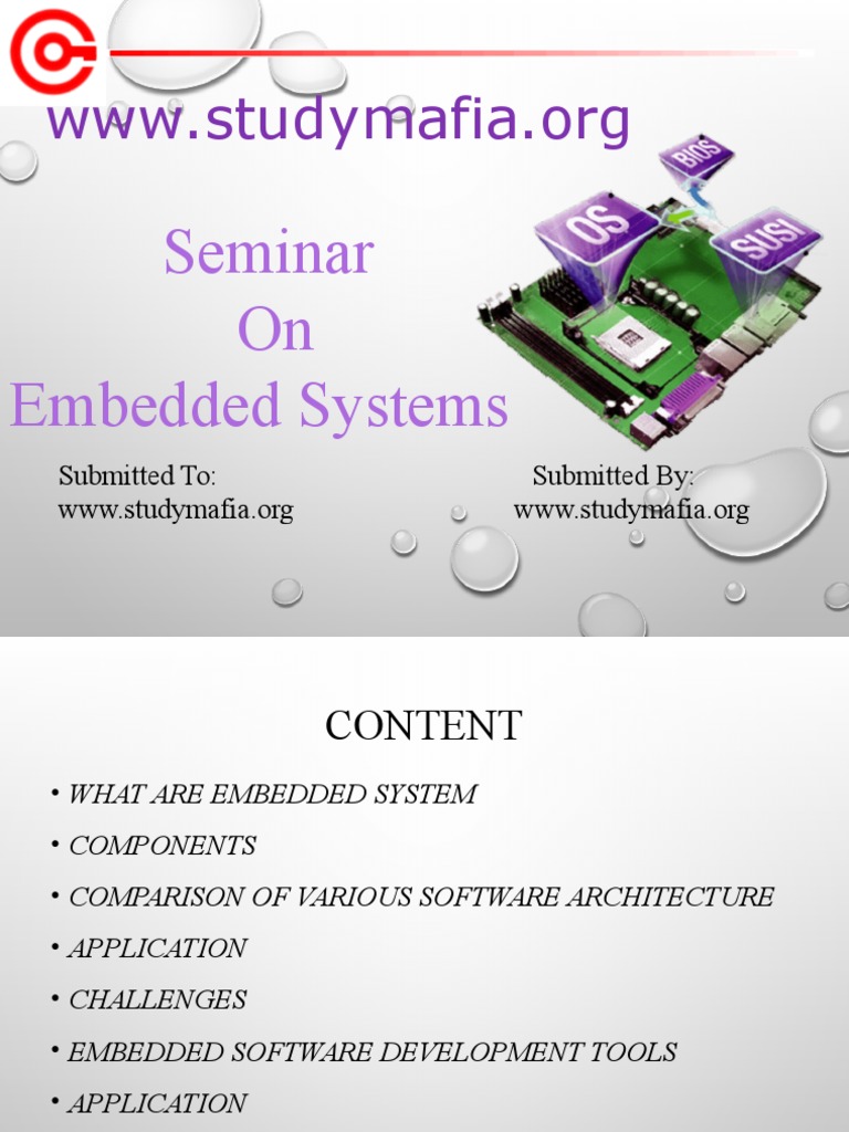 Embedded Systems Seminar Overview | PDF | Embedded System | Office ...