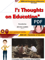 Rizal's Thoughts of Education - ALIENTO - Reylyn