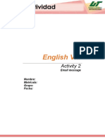 English VIII: Activity 2