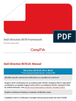 Dod Directive 8570 Framework: Presenter Information