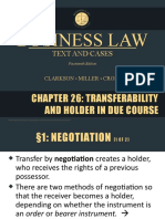 Clarkson14e - PPT - ch26 Transferability and Holder in Due Course