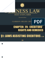 Clarkson14e - PPT - ch29 U6 CREDITORS RIGHTS BK. Creditors' Rights and Remedies