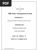 Milk Dairy Management System: Submitted To