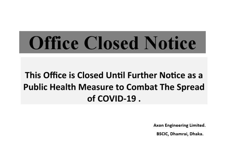 Office Closed Notice PDF