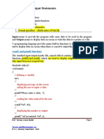 Unit III-Input Output Statements: Input Means To Provide The Program With Some Data To Be Used in The Program