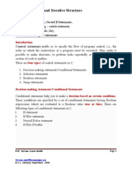 Unit IV-Control and Iterative Structure