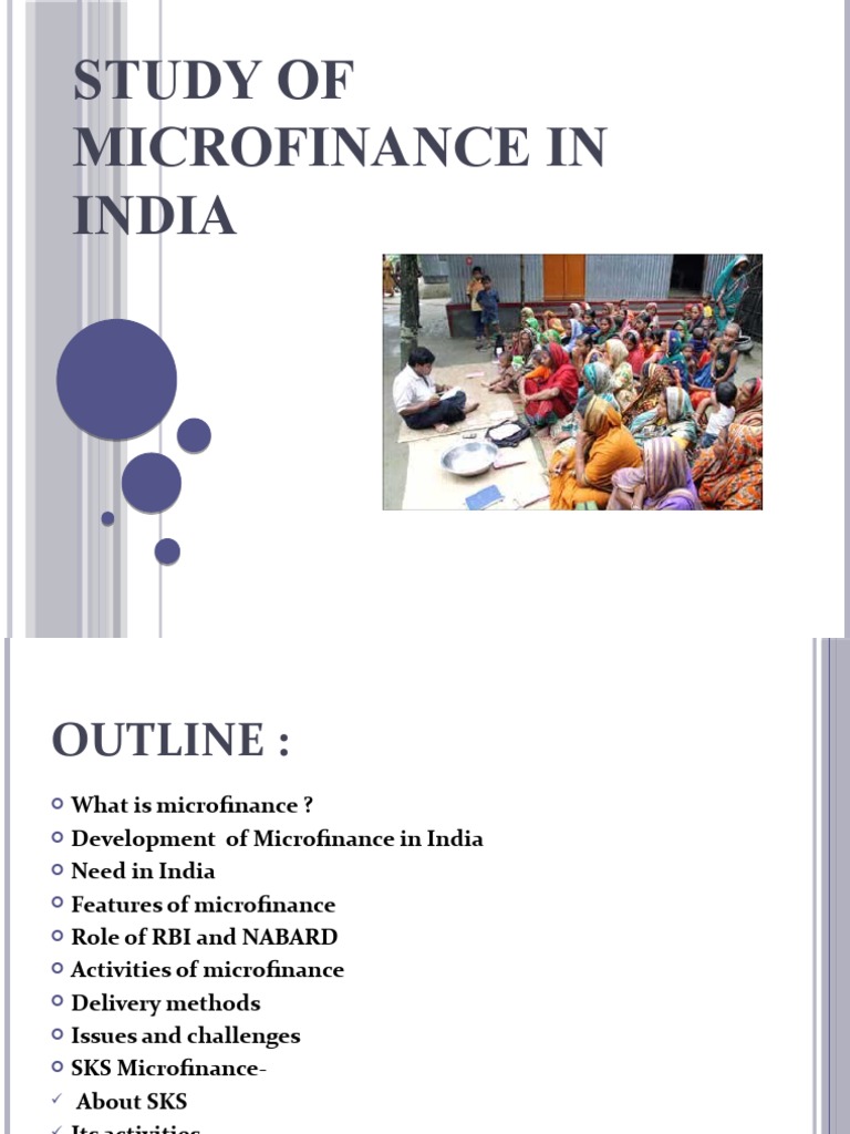 Study of Microfinance in India PDF Microfinance Microcredit