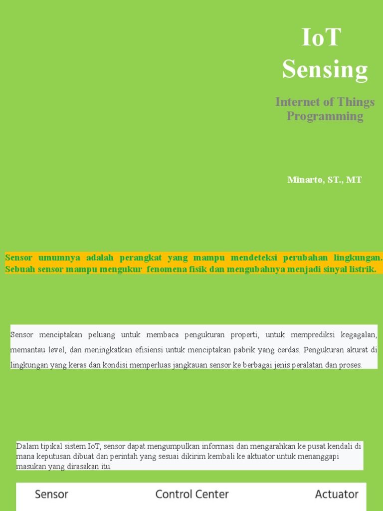 SENSORS AND THE INTERNET OF THINGS | PDF