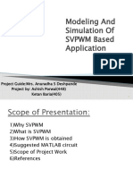 Modeling and Simulation of SVPWM Based Application