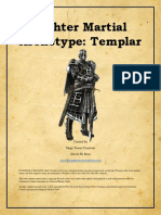 MTC Fighter Martial Archetype Templar