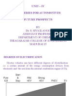 Unit - Iv Batteries For Automotives Future Prospects