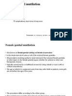 Female Genital Mutilation: Definition Prevalence Classification Complications (Short Term & Long Term)