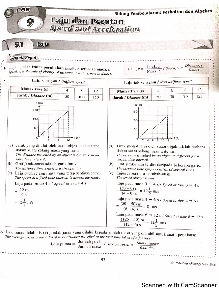 F2 Math Bab 9 - Velocity and Acceleration | PDF