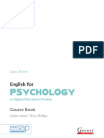 Jane Short. English For PSYCHOLOGY. in Higher Education Studies. Course Book. Series Editor - Terry Phillips