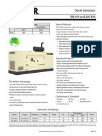 180 kVA and 200 kVA Diesel Generator: Special Features