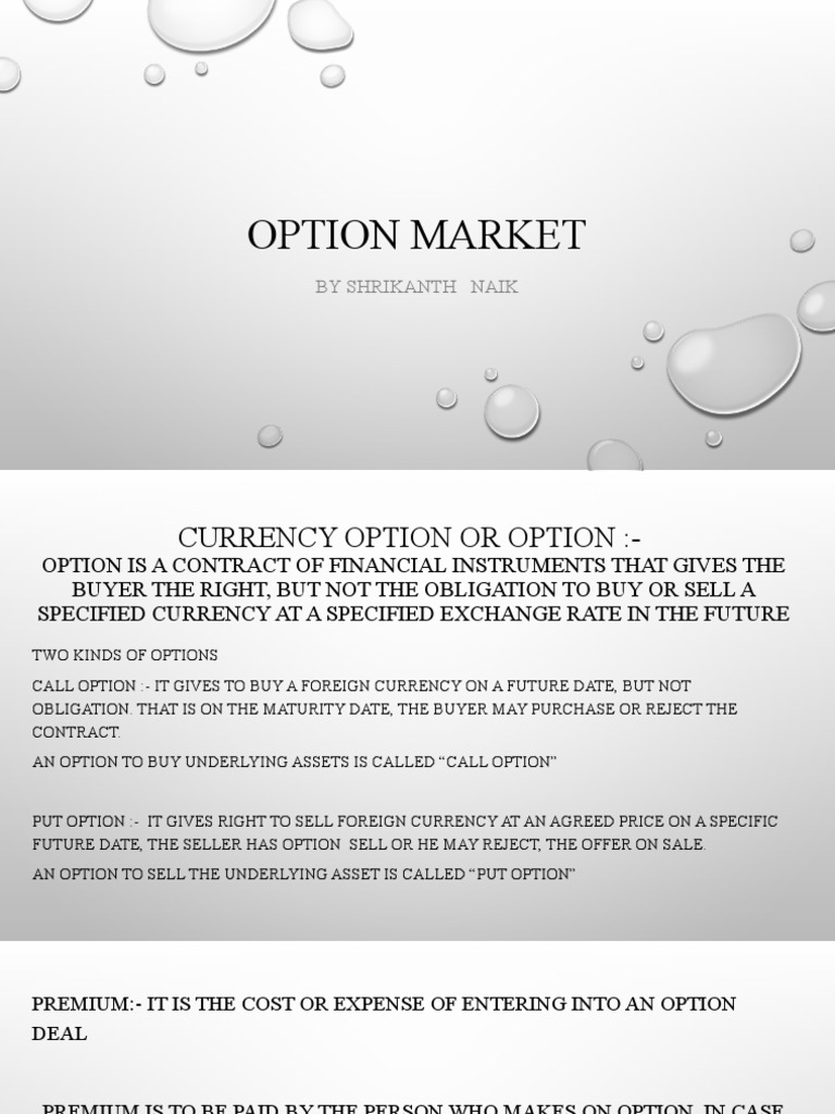Option Market | PDF | Law | Finance & Money Management