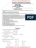 CBSE Class 7 Mathematics Assignment