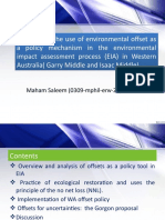 A Review of The Use of Environmental Offset As A Policy Mechanism in The Environmental Impact Assessment Process (EIA) in Western Australia