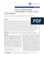 Occupational Safety and Health, Green Chemistry, and Sustainability: A Review of Areas of Convergence