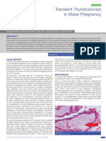 Transient hyperthyroidism in molar pregnancy