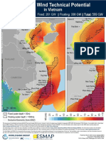 Technical Potential For Offshore Wind in Vietnam Map