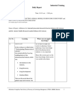 Technical Training - B.pharm - 3